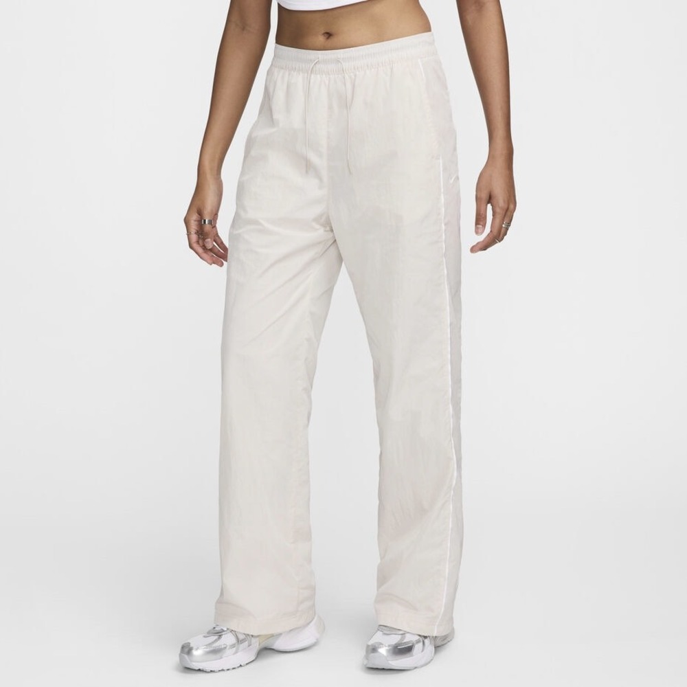 Nike High Rise Full Length Pants‎ Standard Fit Womens Beige Size M
